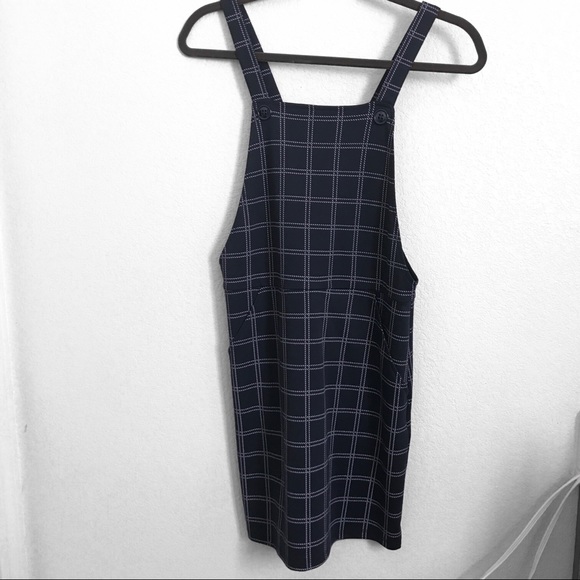 primark denim pinafore skater dress